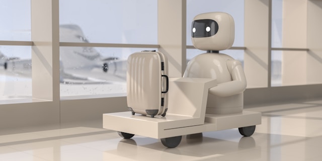 Roboter am Flughafen